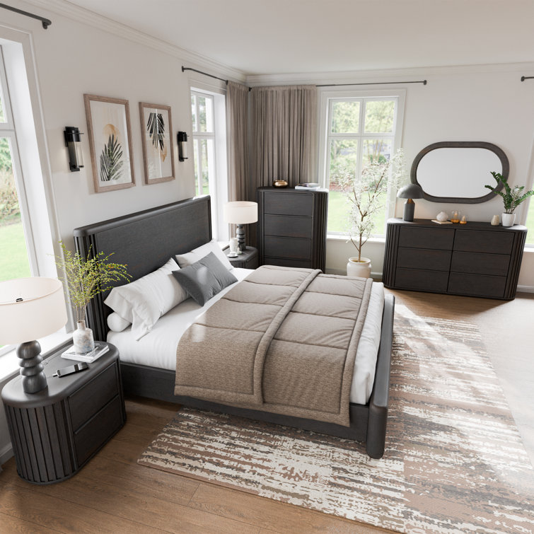 EnitialLab Damone 6Piece Fluted Bedroom Set Wayfair Canada